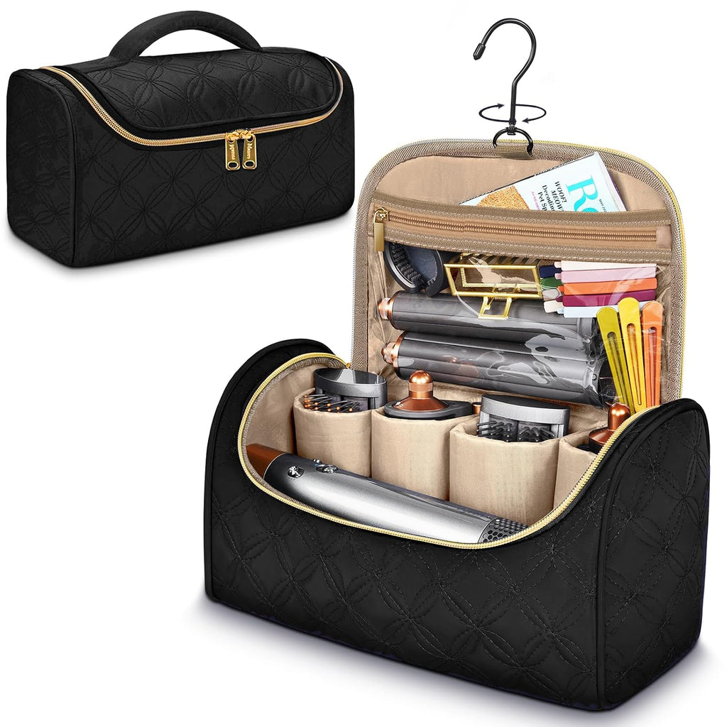 Mancro Padded Travel Case Compatible with Dyson Airwrap, Black