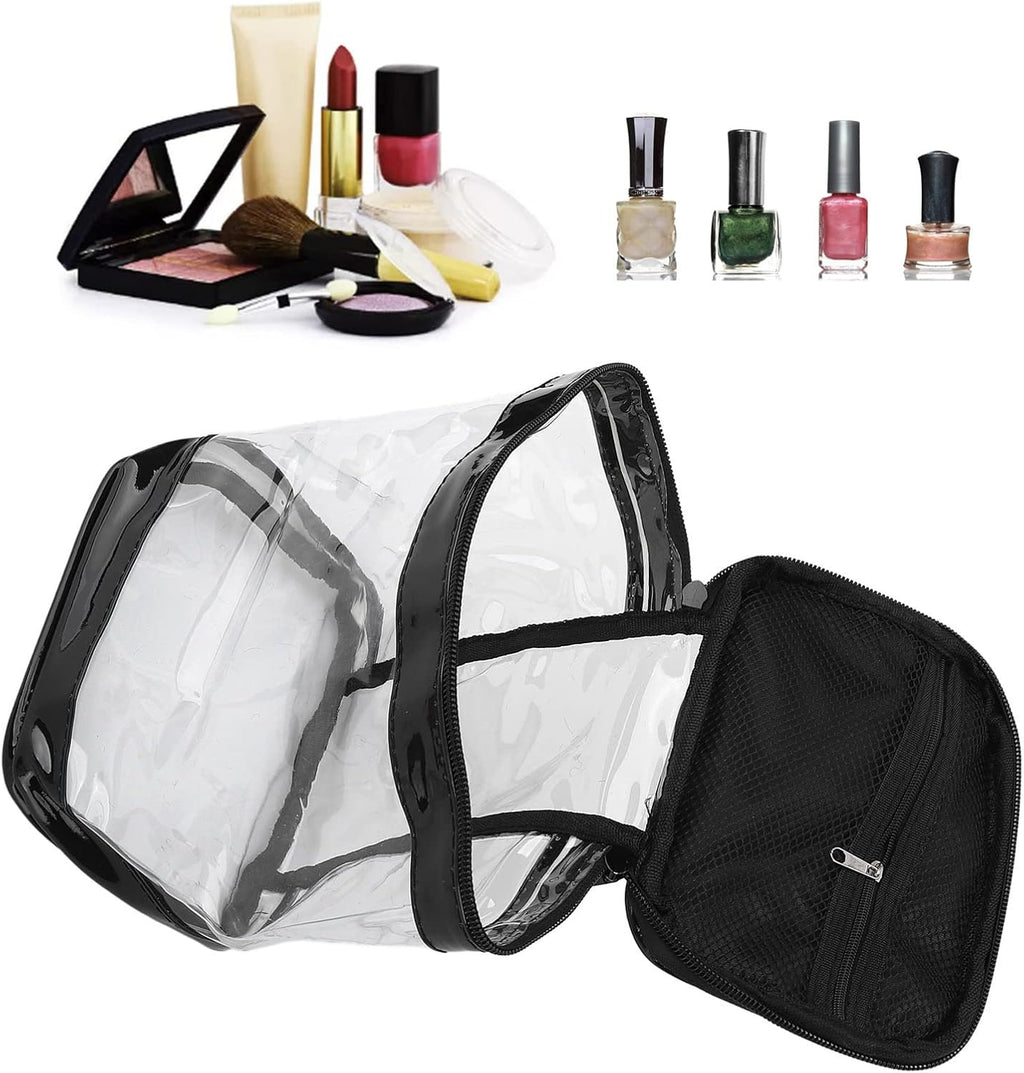 Clear Toiletry Bag, Thick Transparent PVC Travel Organizer