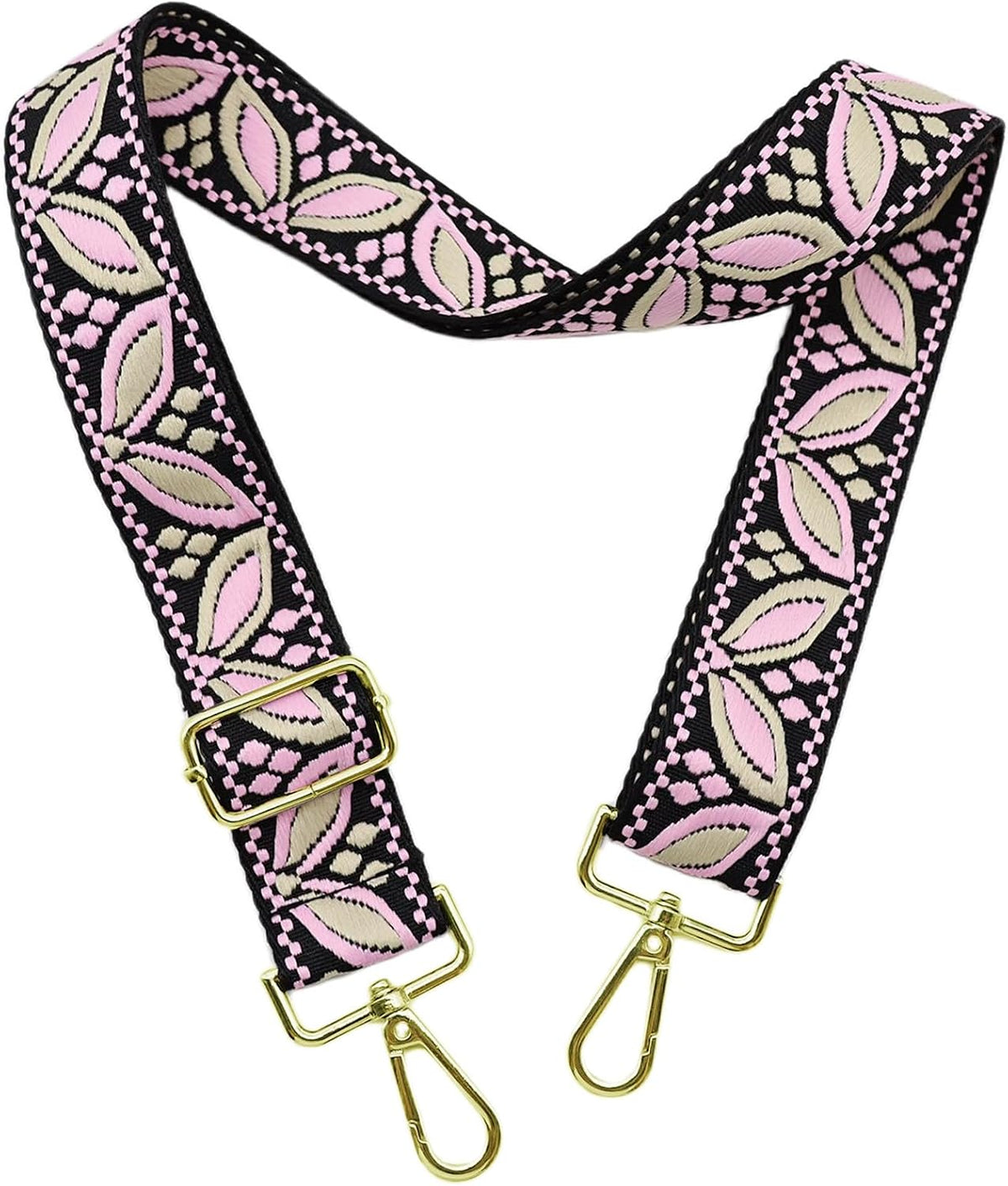 1.5" Wide Purse Strap Adjustable Replacement Gold Hardware Long Crossbody Bag Strap for Thick Shoulder Bags Canvas Handbags Straps