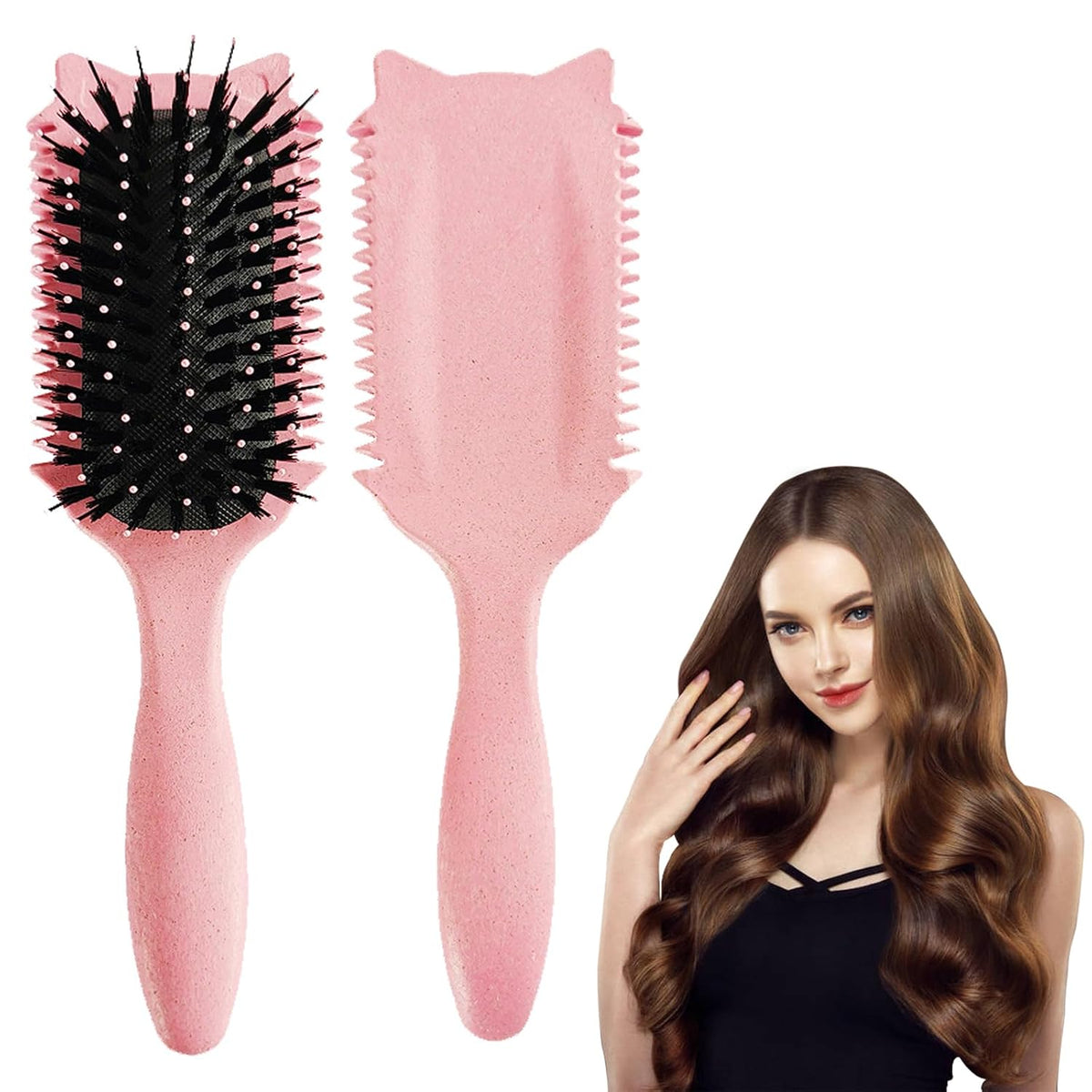 Curl Defining Brush, Curl Hair Brushes, Curl Define Styling Brush, For Combing and Shaping Curls in All Hairstyles to Reduce Pulling Travel Size