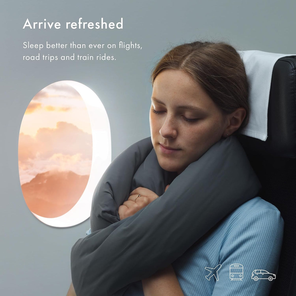 Huzi Infinity Pillow - Travel Neck Pillow - Versatile Soft 360 Support Scarf - Machine Washable - Home Travel Flight Road Trips Airplane Sleeping (Pine Green)