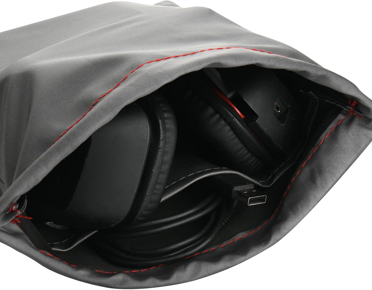Universal Waterproof Headphone Protection Pouch Bag for Varias Headsets 11" x 9.25" inch Metallic Gray Color