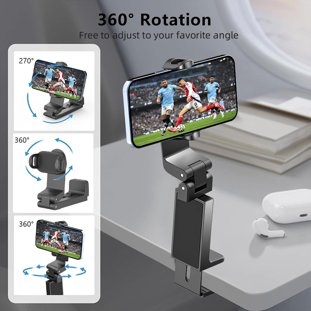 CreaDream 2 Pack Airplane Phone Holder, Phone Mount Stand for Flight Desk