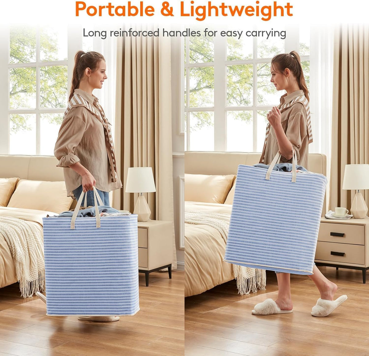 Lifewit 100L Large Laundry Baskets, Laundry Hampers Bags, 1 Pack, Blue
