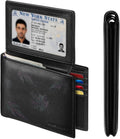 RUNBOX Wallet for Men Leather RFID Blocking Bifold Front Pocket Wallet