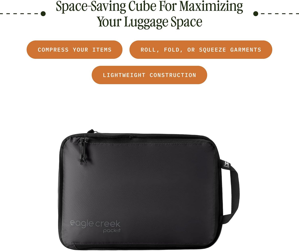 Eagle Creek Pack-It Isolate Compression - Lightweight Cube for Optimizing Luggage Space - Easy-Grab Zipper - Convenient Top Handle - Recycled Materials - Small