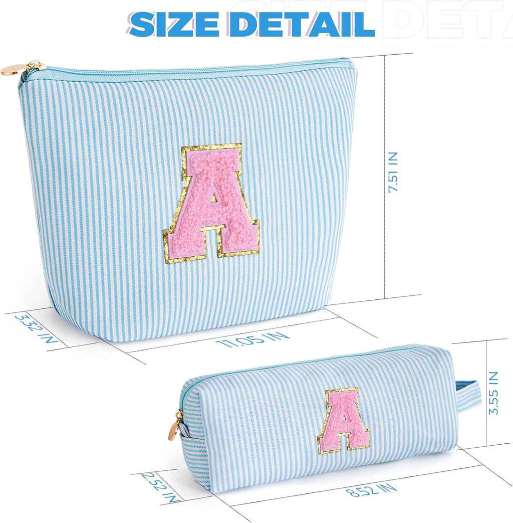 Gifts for Teen Girls Women - Birthday Gifts for 10 11 12 13 14 15 16 17 18 Years Old Girl,Makeup Bag Cosmetic Bag,Teacher Gift Trendy Stuff Toiletry Bag - Blue,A
