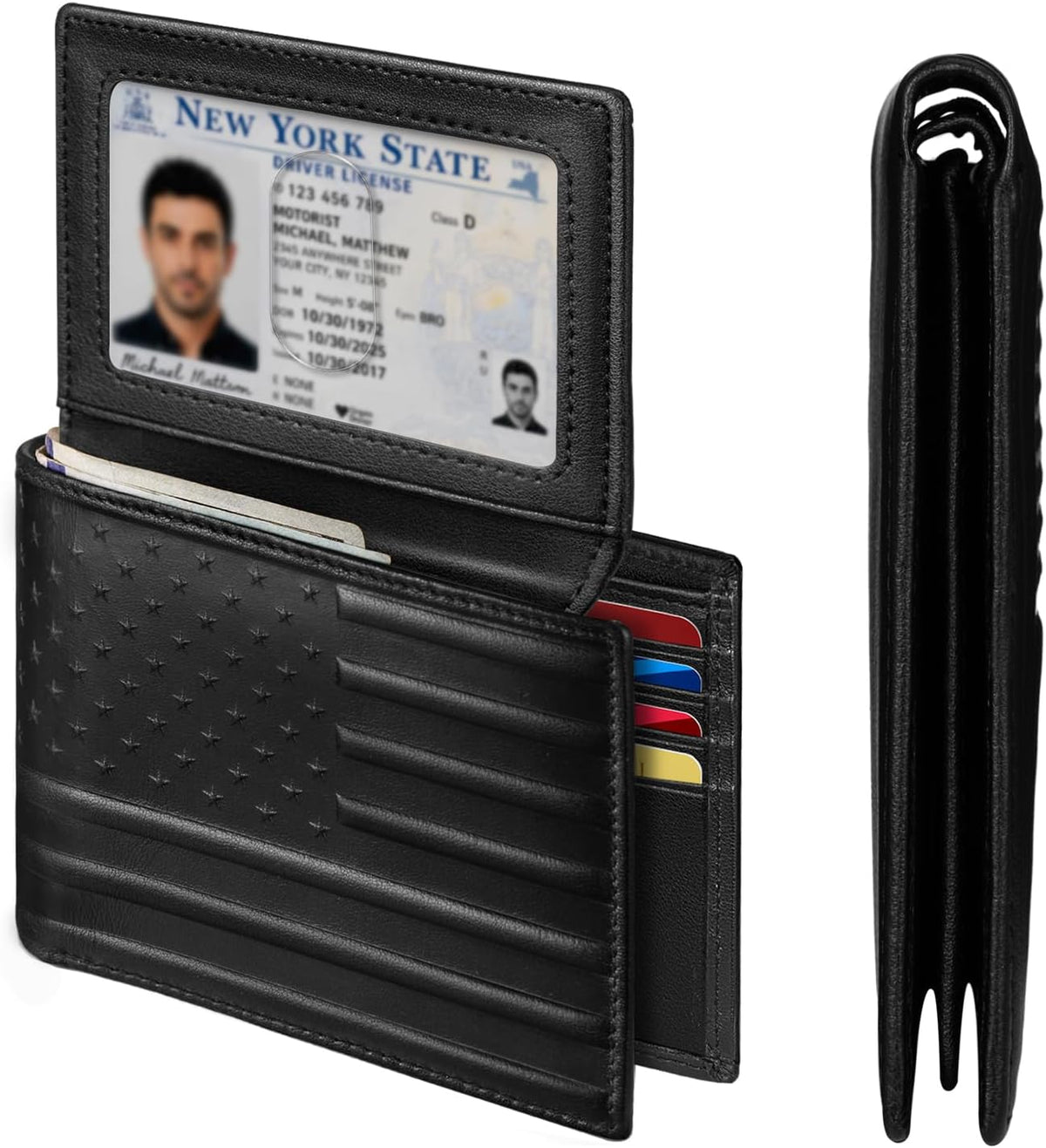 RUNBOX Wallet for Men Leather RFID Blocking Bifold Front Pocket Wallet