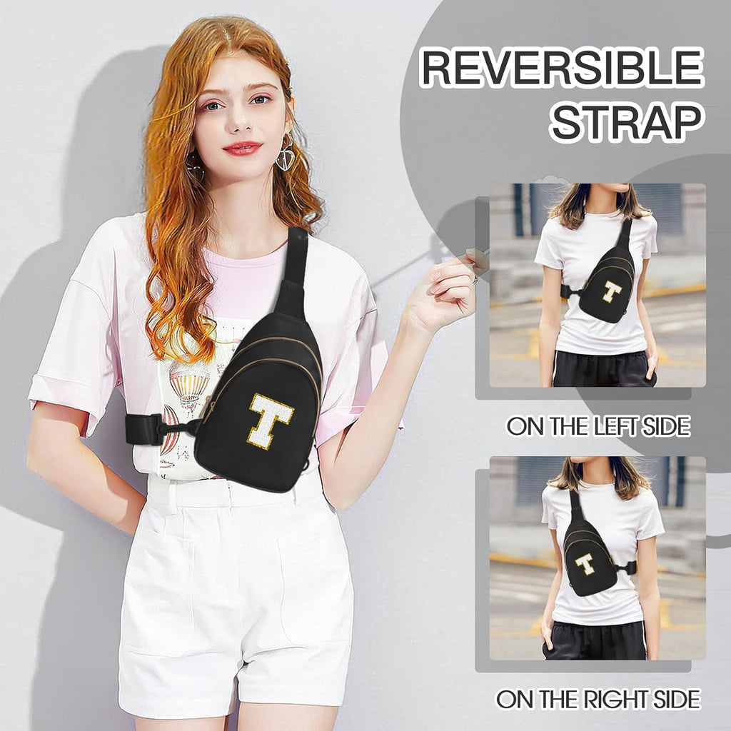 Viverte Birthday Gifts for 7 8 9 10 11 12 13 Year Old Girls Small Initial Sling Bag Cross Body Bag Fanny Pack for Girls
