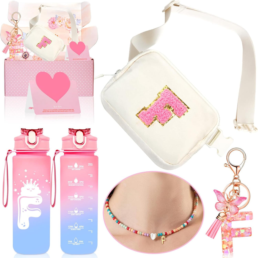 Christmas Birthday Gifts for Girls kids Initial Gift for 4-13 Teens (F)