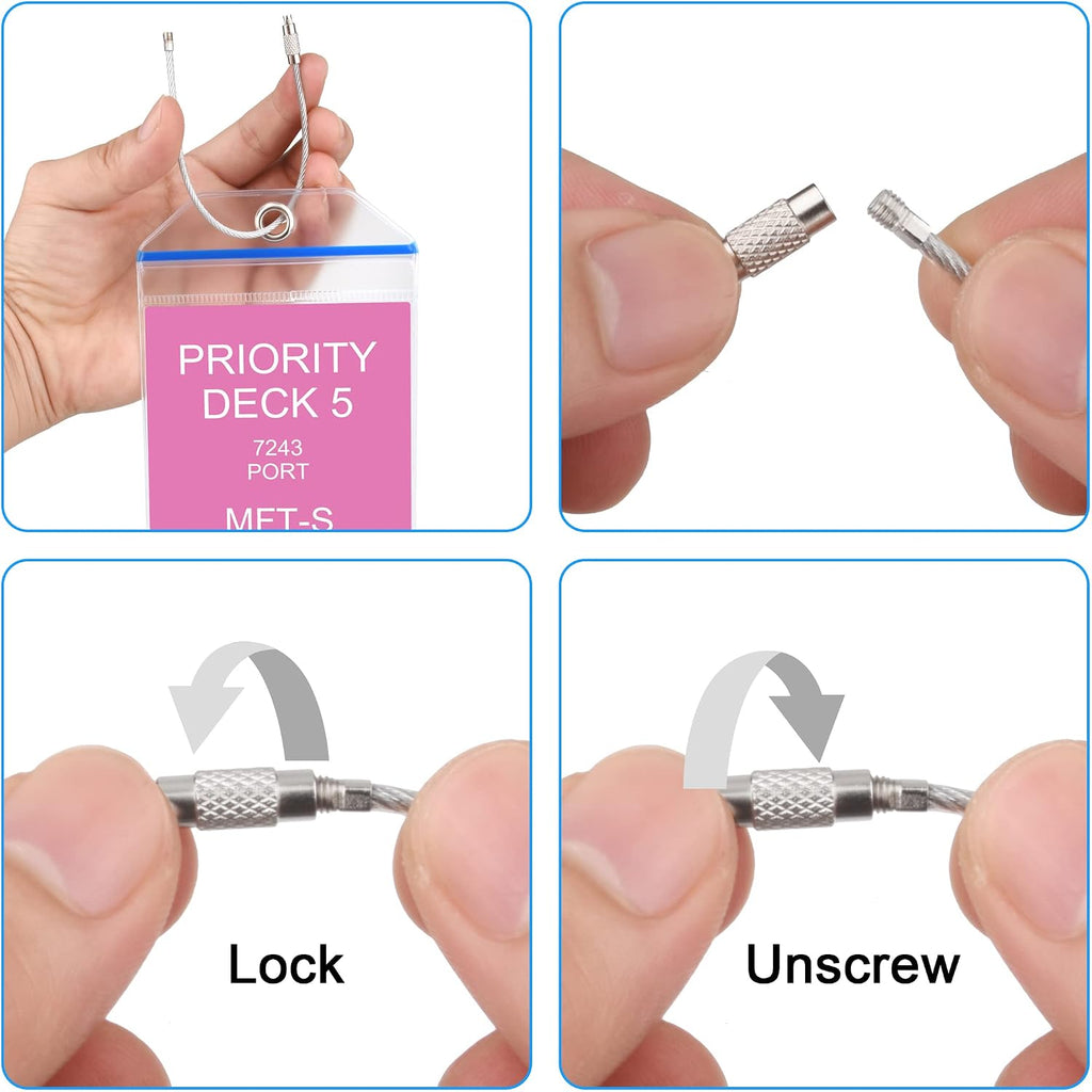Wisdompro 5 Pack Cruise Luggage Tag Holder for Carnival, Princess, NCL, MSC