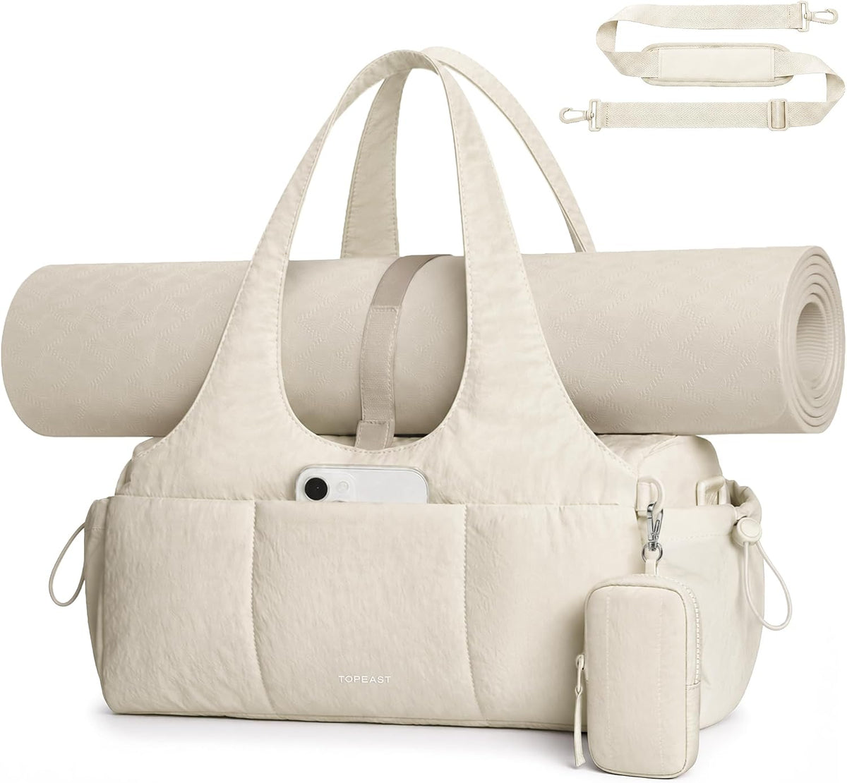 TOPEAST Gym Bag for Women with Yoga Mat Holder Mini Gym Bags Sports Dance Workout Yoga Bag