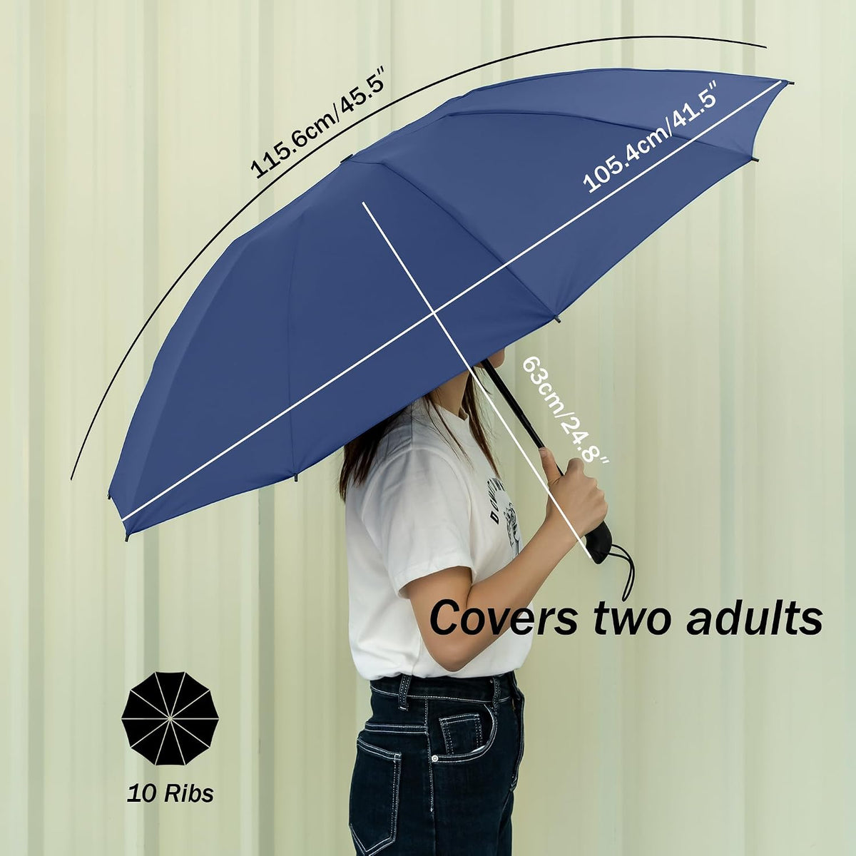 Conlun Travel Inverted Umbrella Compact Windproof- Automatic reverse Umbrellas for Rain - Folding Portable 10 Ribs Large Umbrella