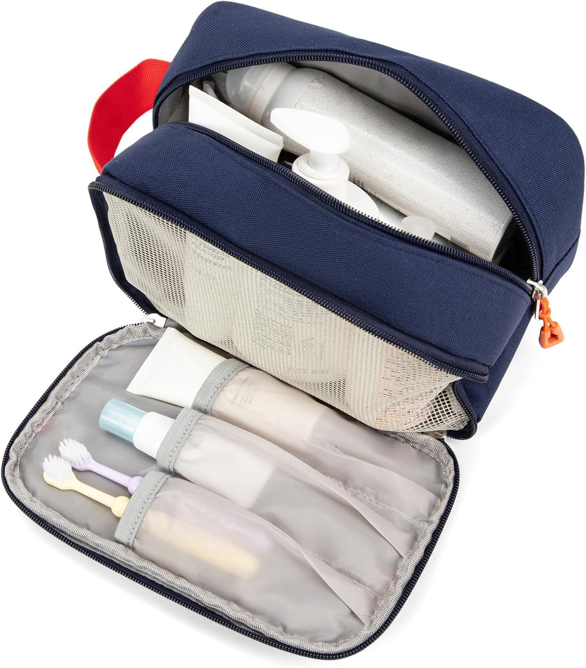 Kids Toiletry Bag for Travel With Carry Handle, Dark Blue