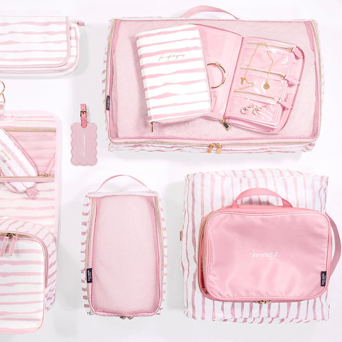 kate spade new york Packing Cube Set of 3, Goddess Stripe