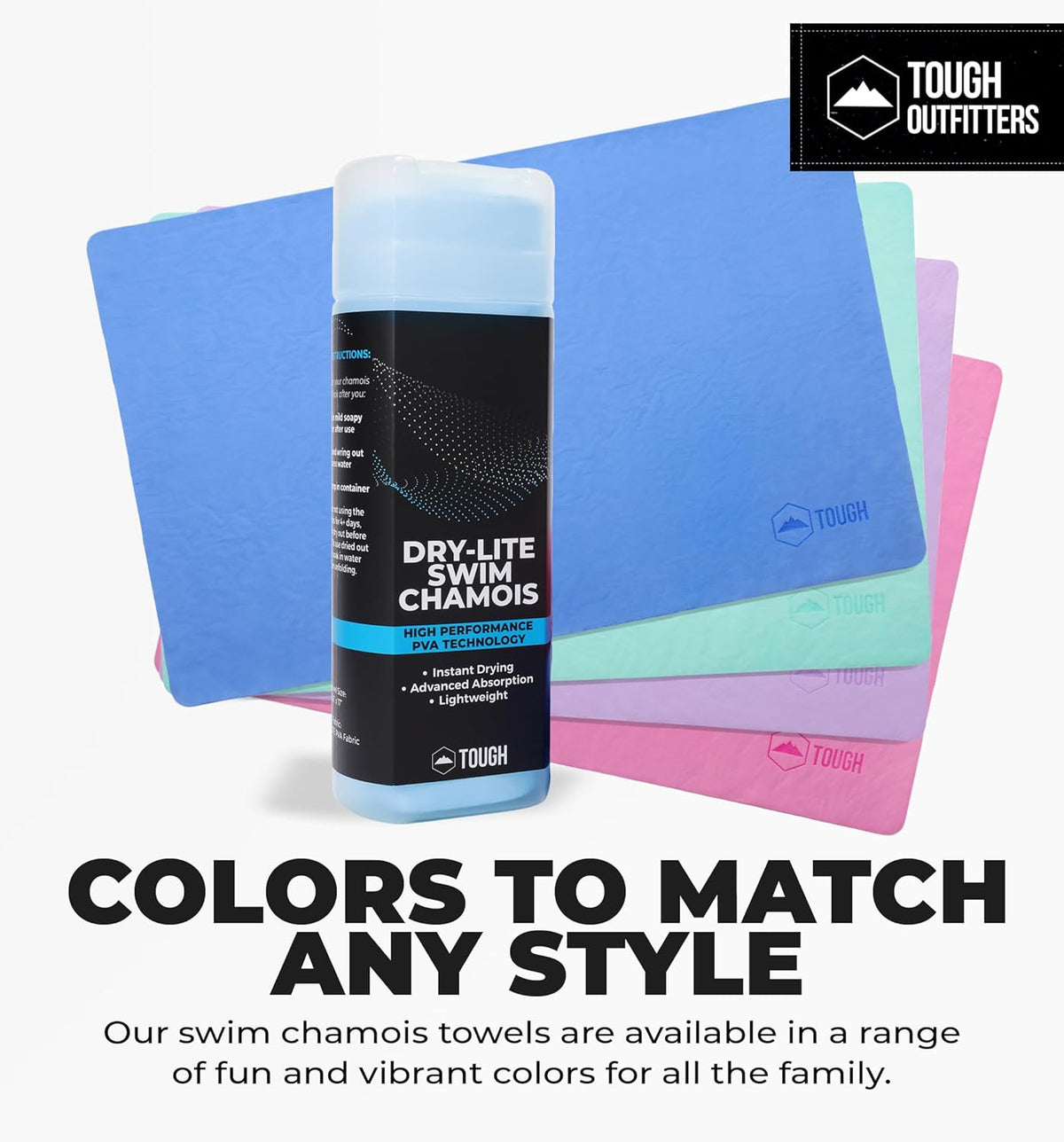 Tough Outfitters Quick Dry Towel - Travel Towel Fast Drying Lightweight - Compact Microfiber Towels for Body Camping Swim Beach Camp Backpacking - Quick Dry for Swimmers