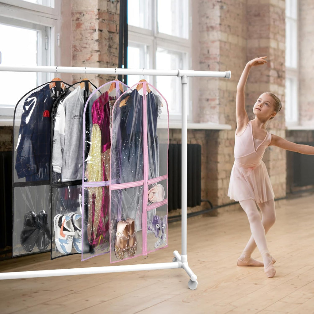Zilink Clear Dance Garment Bags for Dancers Dance Costume Garment Bag 40 in