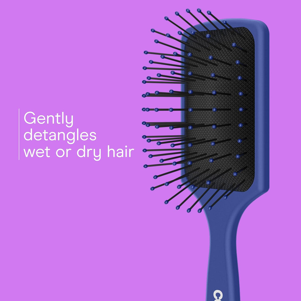 Conair Beyond Gentle Mini Paddle Hair Brush Set, 2-Pack, Detangler Brushes for Women, Detangling Brush Set/Paddle Hairbrush, Mini Travel Set, Blue & Teal