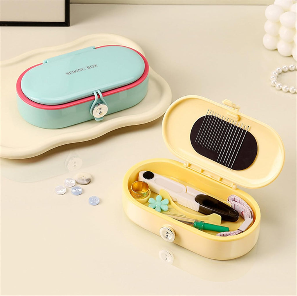 Yellow Sewing Project Kit, 140 Pcs Travel Family Sewing Supplies Repair Kit Portable Small Traveler Sewing Kit Sewing Thread Accessories DIY Sewing Supplies Organizer (Yellow)