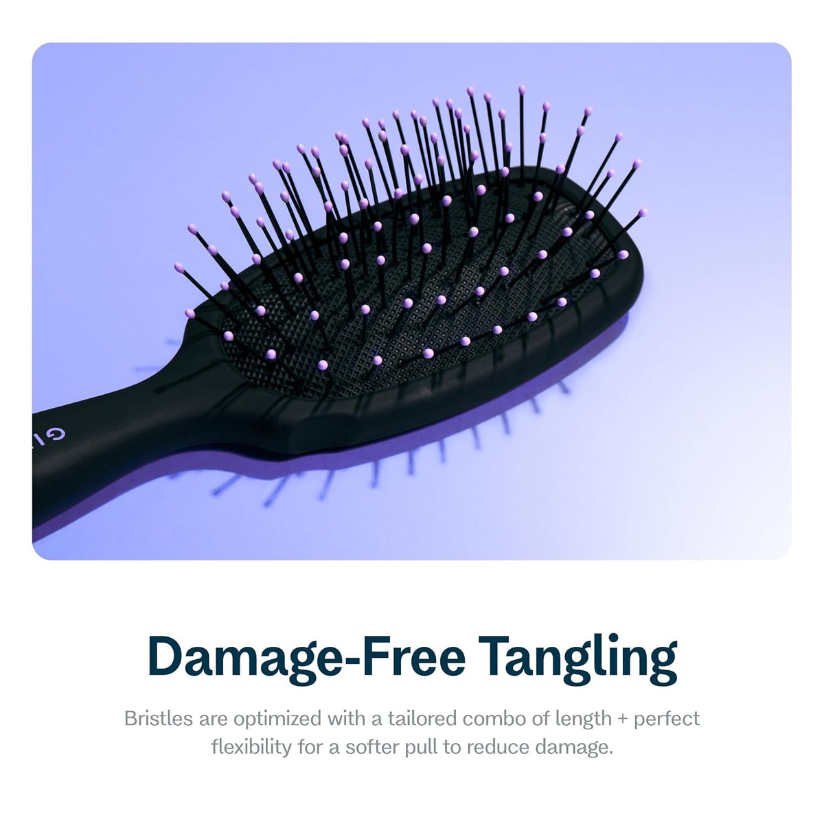 Gimme Hair Brush Mini Travel Detangler, Thick Hair, Black