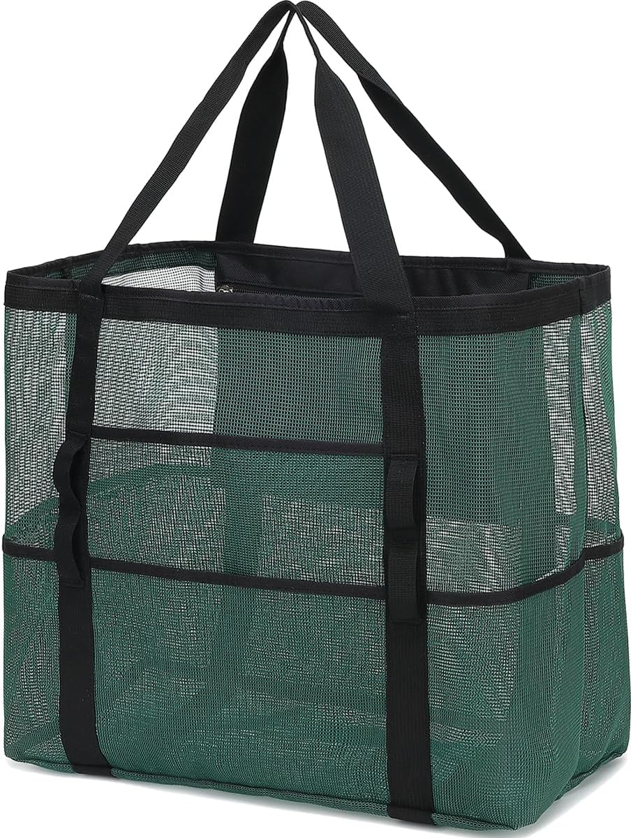 Fammart Large Mesh Beach Bag for Women, Oversized Beach tote Swim Pool Bag