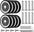 8 Pcs Double Row Suitcase Replacement Swivel Wheels OD55mm Grey A28