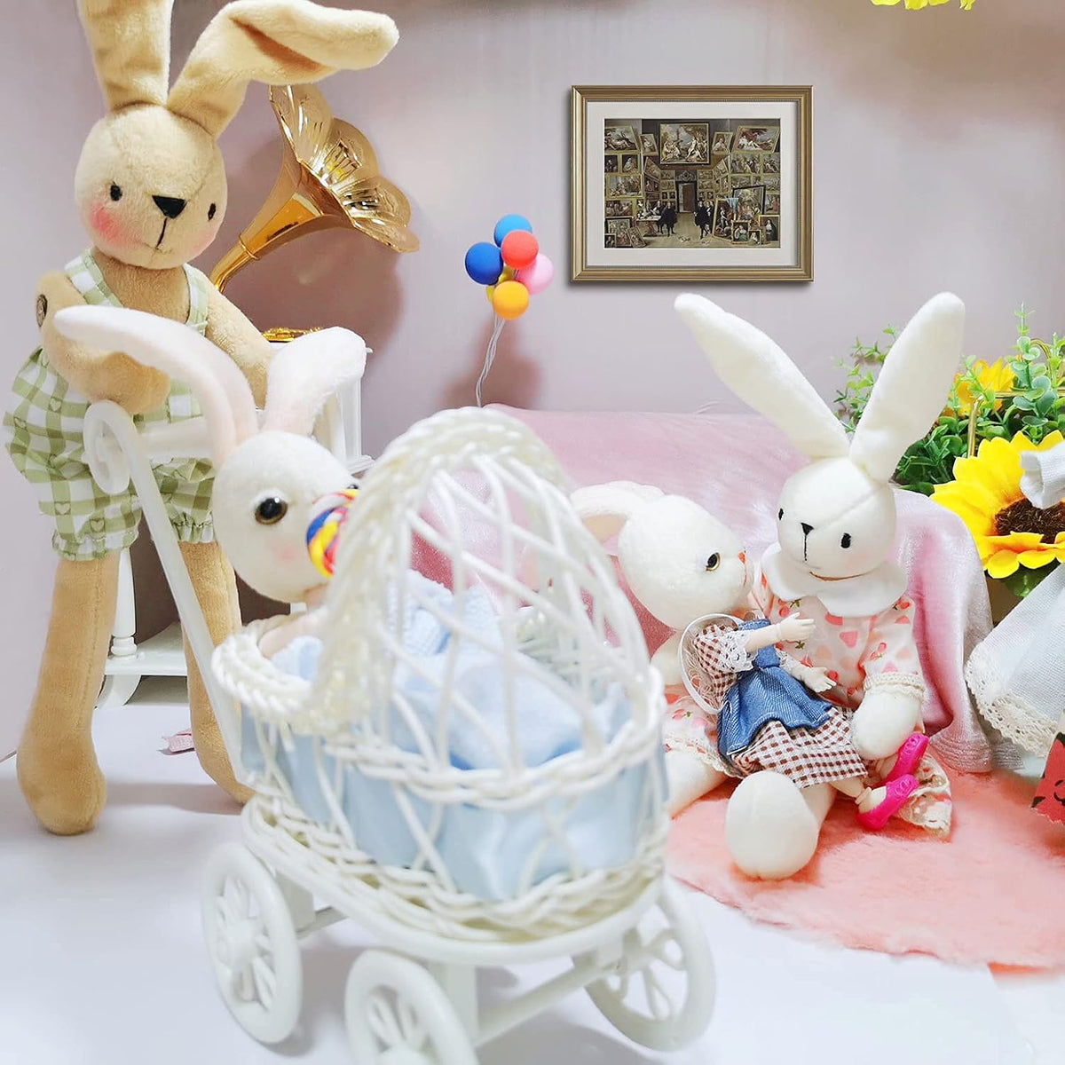 DIY Bunny Sewing Craft Kit, Handmade Fabric Project with Instructions