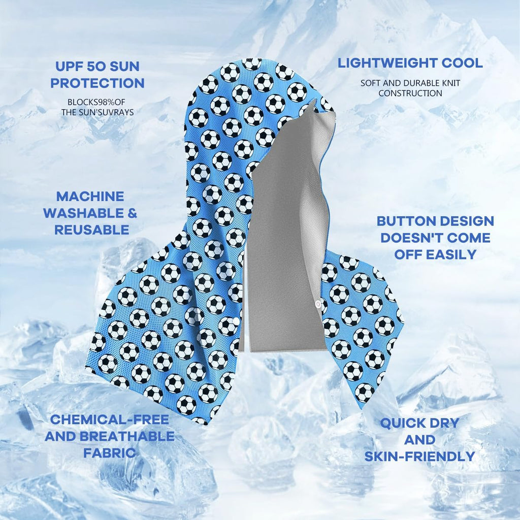 (2PCS) Sport Towel, Cooling Hoodie Towel,Head Ice Pack, Beach Towel, Cooling Cap Towel, Quick Dry Travel Towel, Quick Dry Towel for Travel，Hiking, Beach, Gym & Yoga