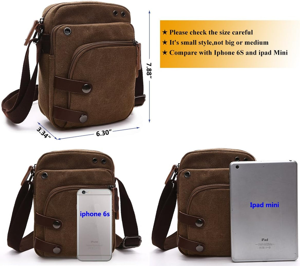Mini Crossbody Bags for Women and Men Small Purses and Handbags Travel Purse Canvas Shoulder Purse Bag