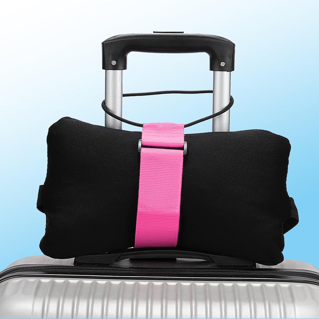 PATIKIL Luggage Straps Bag Bungee, 2 Pcs Suitcase Straps Adjustable Belt for Add a Bag Easy to Travel Elastic Strap Belt Handle Handbag Backpack, Pink