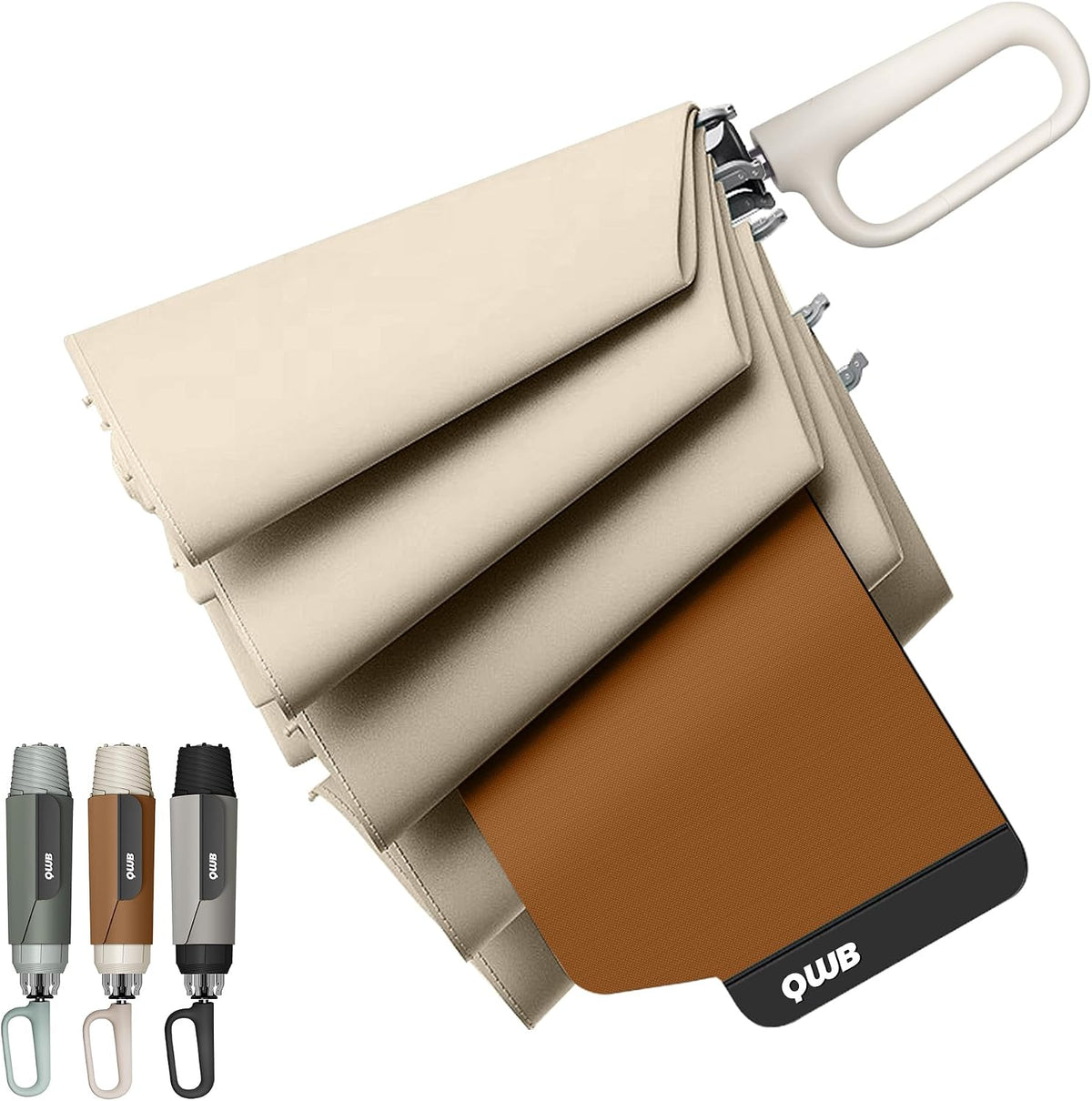 QWB Inverted Umbrella with Auto Open Close Windproof Compact Travel