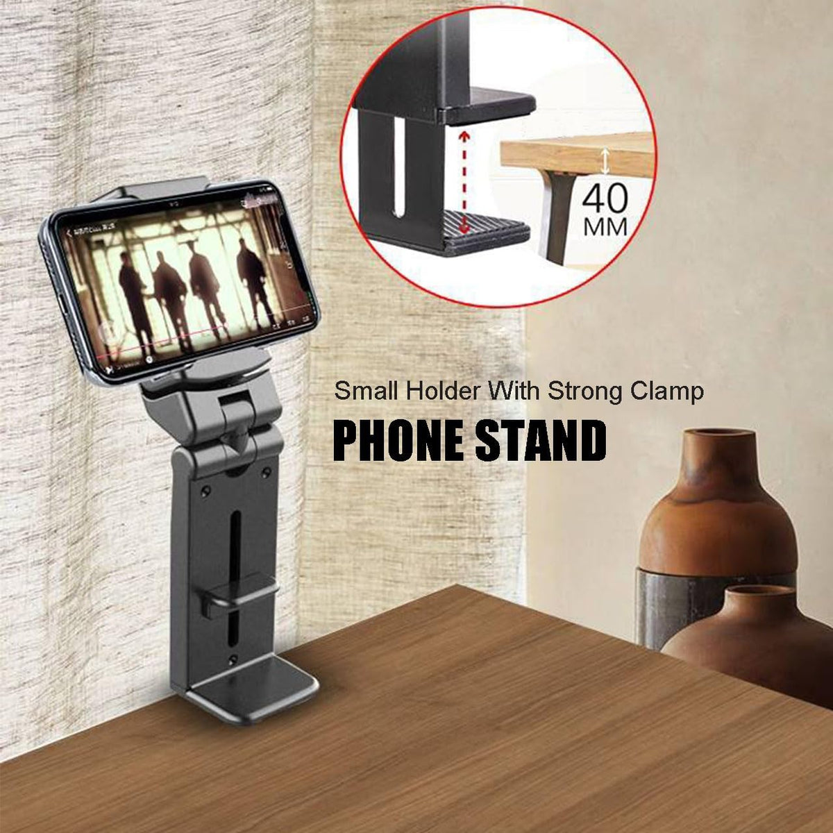 Phone Holder,Airplane Travel Essentials,Car Phone Mount,Cell Phone Stand for Desk Shower Bike Bed Luggage,Universal Mini Travel Accessories for iPhone 16 15 14 13 12 11 Pro Max Samsung