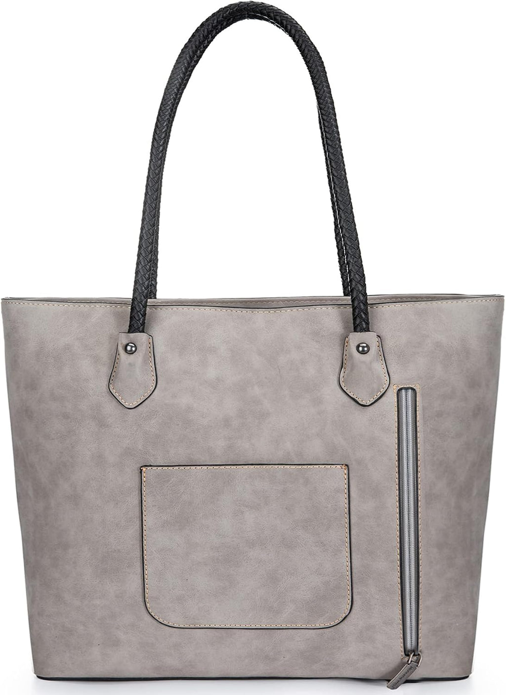 Montana West Woven Tote Bags for Women Purses and Handbags with Back Zipper Pocket