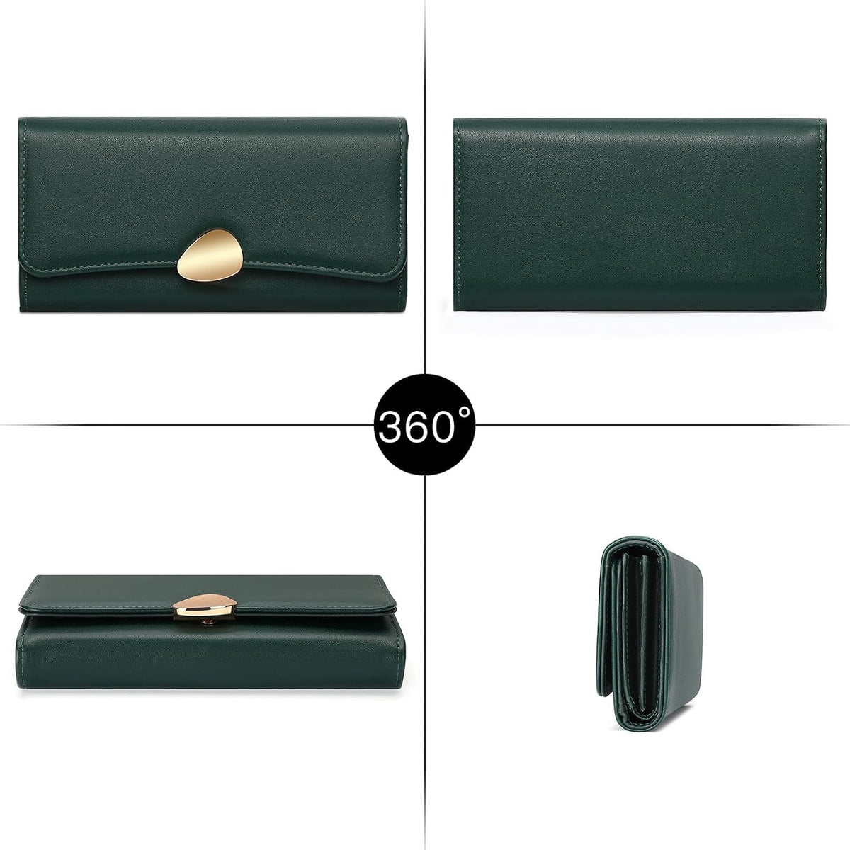 FALAN MULE Wallets for Women Trifold Wristlet Wallets Large Capacity RFID Blocking Ladies Purse Credit Card Holder