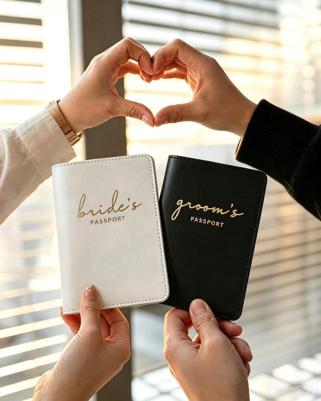 Mr and Mrs Passport Holder Set for Couples