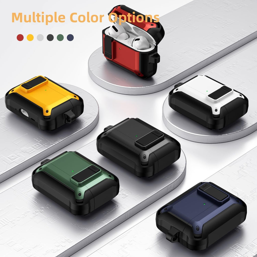 [4 in 1] Lock Case Compatible with AirPods Pro 3 with Keychain