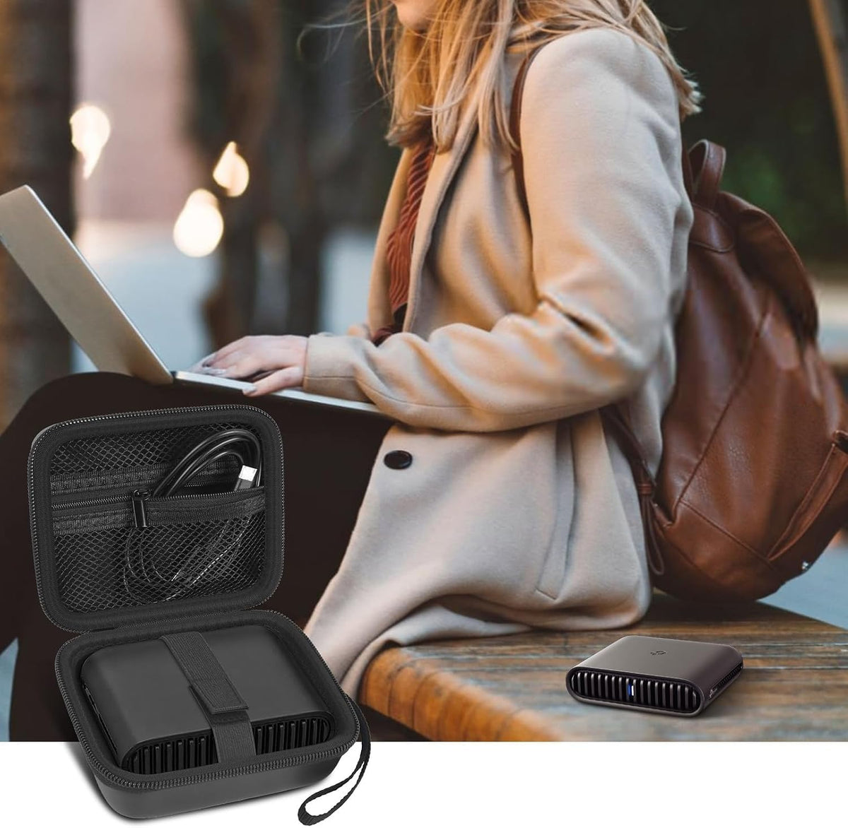 Travel Router Case for TP-Link Ultra-Portable Wi-Fi 6 AX1500 AX3000m,Black