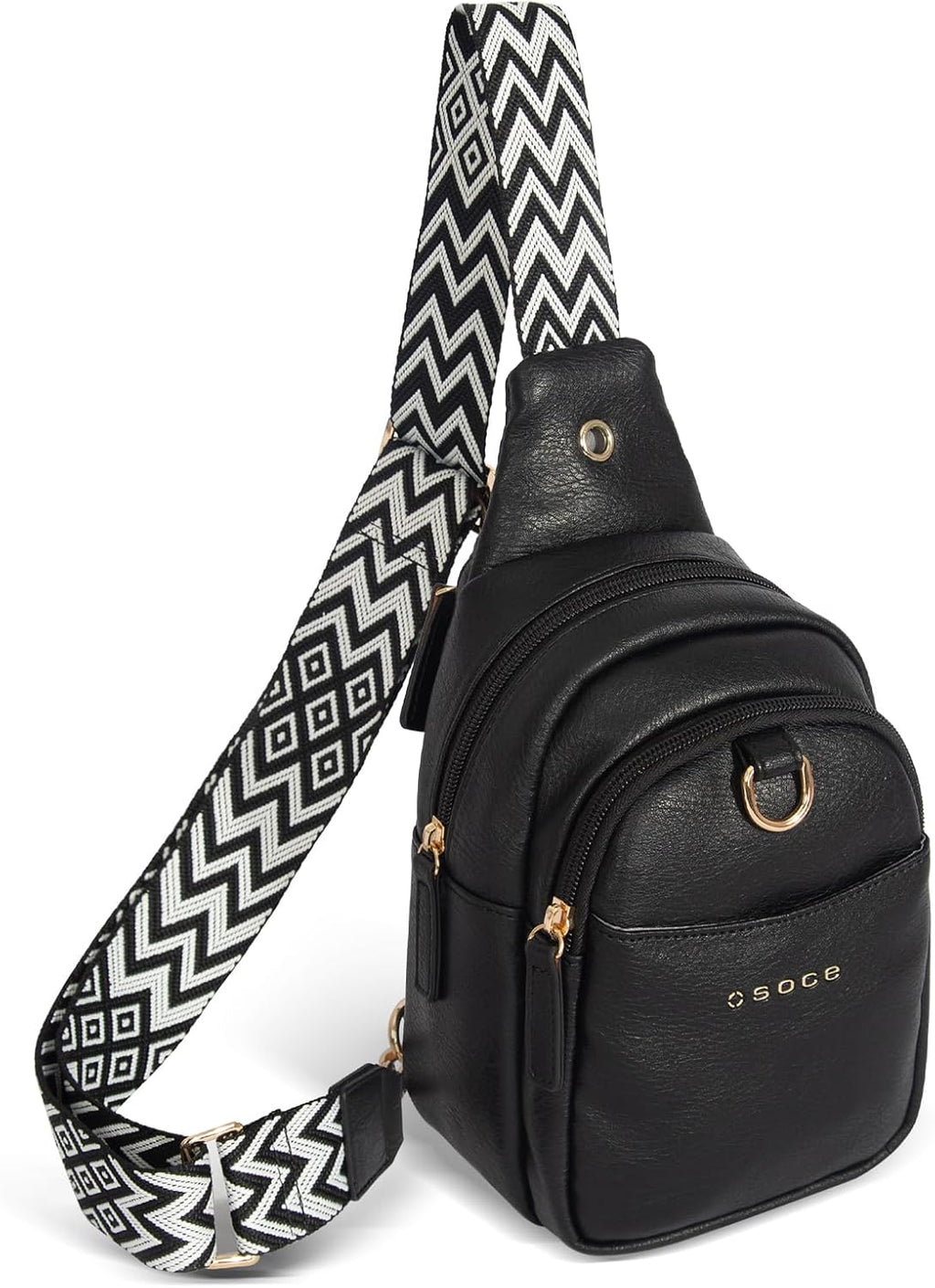 OSOCE Crossbody Bag for Women, Sling Bag Anti Theft, PU Leather Chest Purse