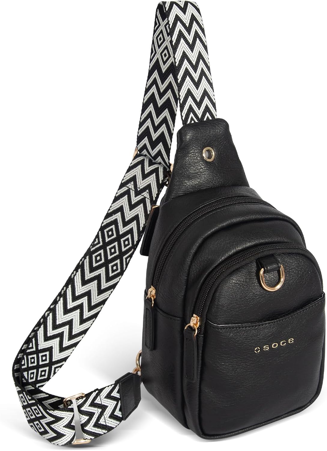 OSOCE Crossbody Bag for Women, Sling Bag Anti Theft, PU Leather Chest Purse