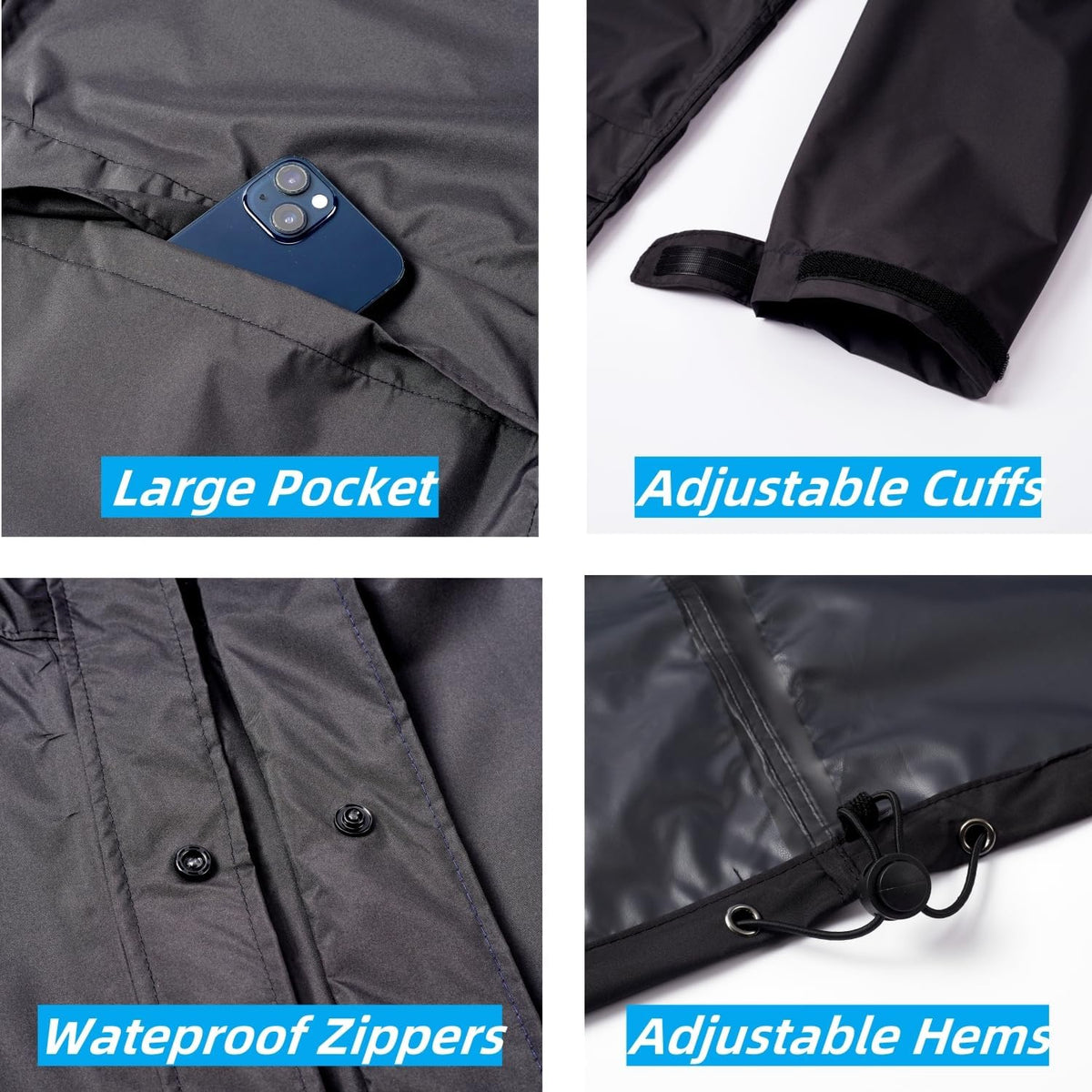 Rain Suit, Rain Gear for Men Waterproof, Camo Rain Jacket, Lightweight Rain Coat