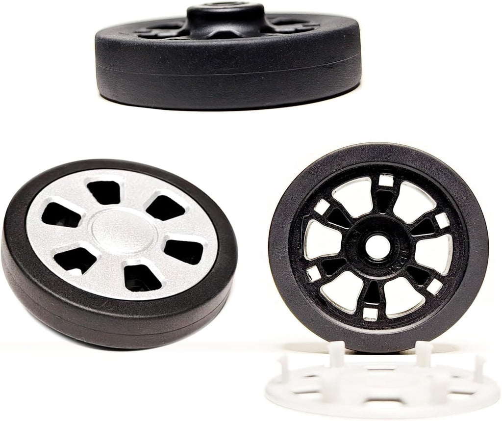 55mm Luggage Replacement Spinners - TPU Rubber Roller with Snap-on Center Cap Lightweight Smooth for Dual Wheels Spinner Suitcase,Travel Trolley,Wheel Bags,Carry on