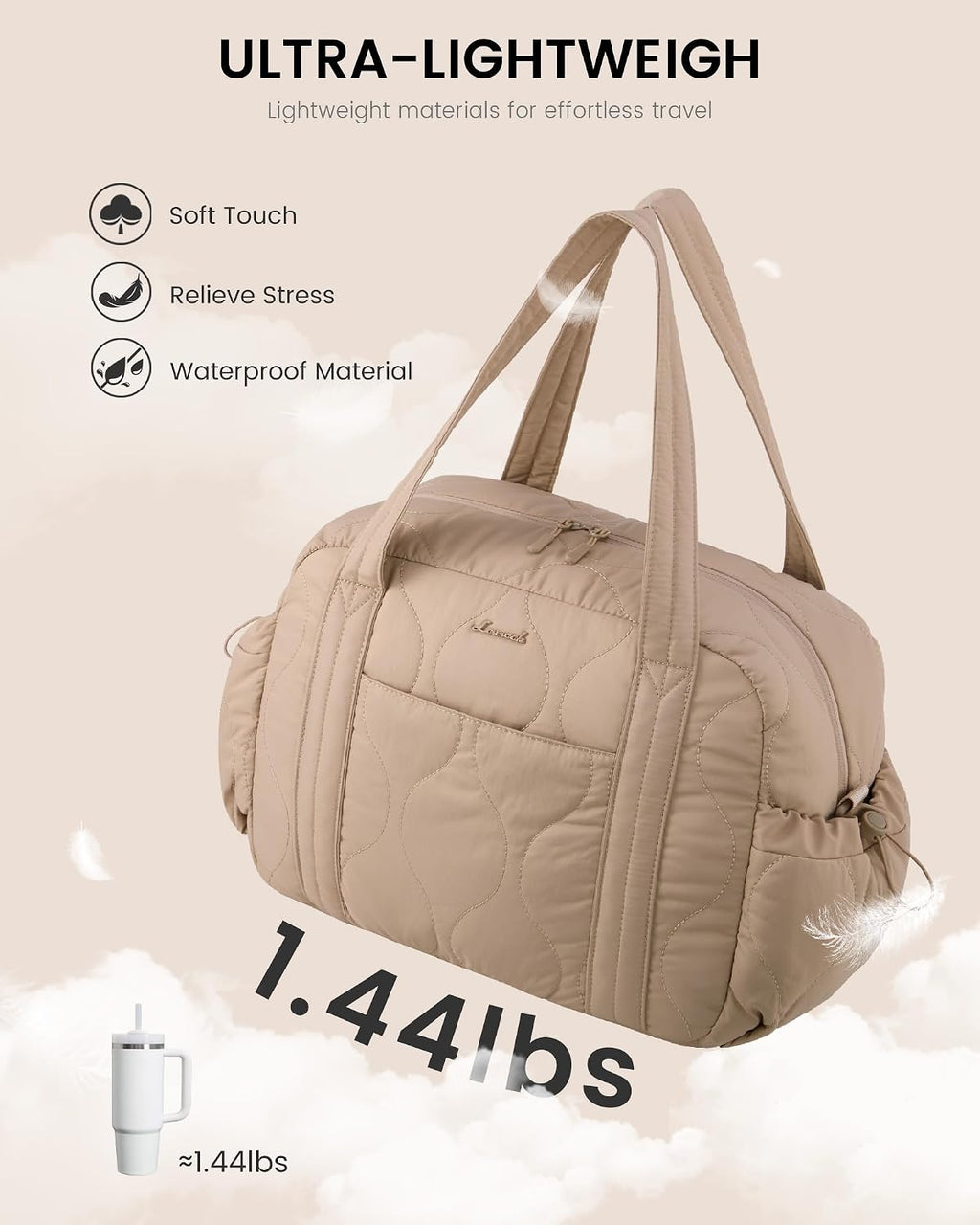 LOVEVOOK Duffle Bag for Travel, Puffer Weekender Gym Bags for Women