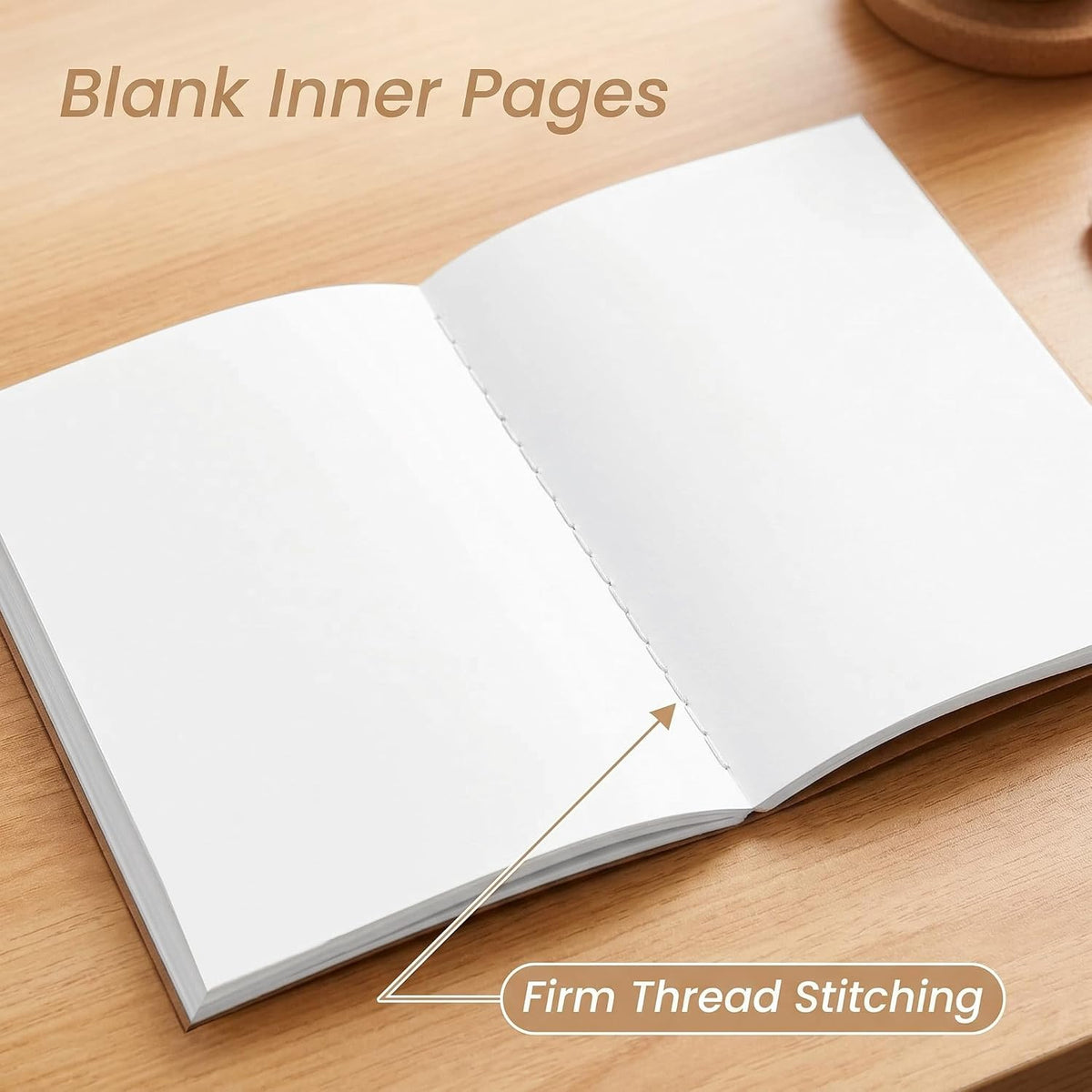 Mini Notebooks 3.5" x 5.5", Brown Kraft Pocket Notebook Bulk Set, 60 Pages Blank Paper Small Notepads, Composition Notebooks for School, Office, Travel, Work (12 Pack)