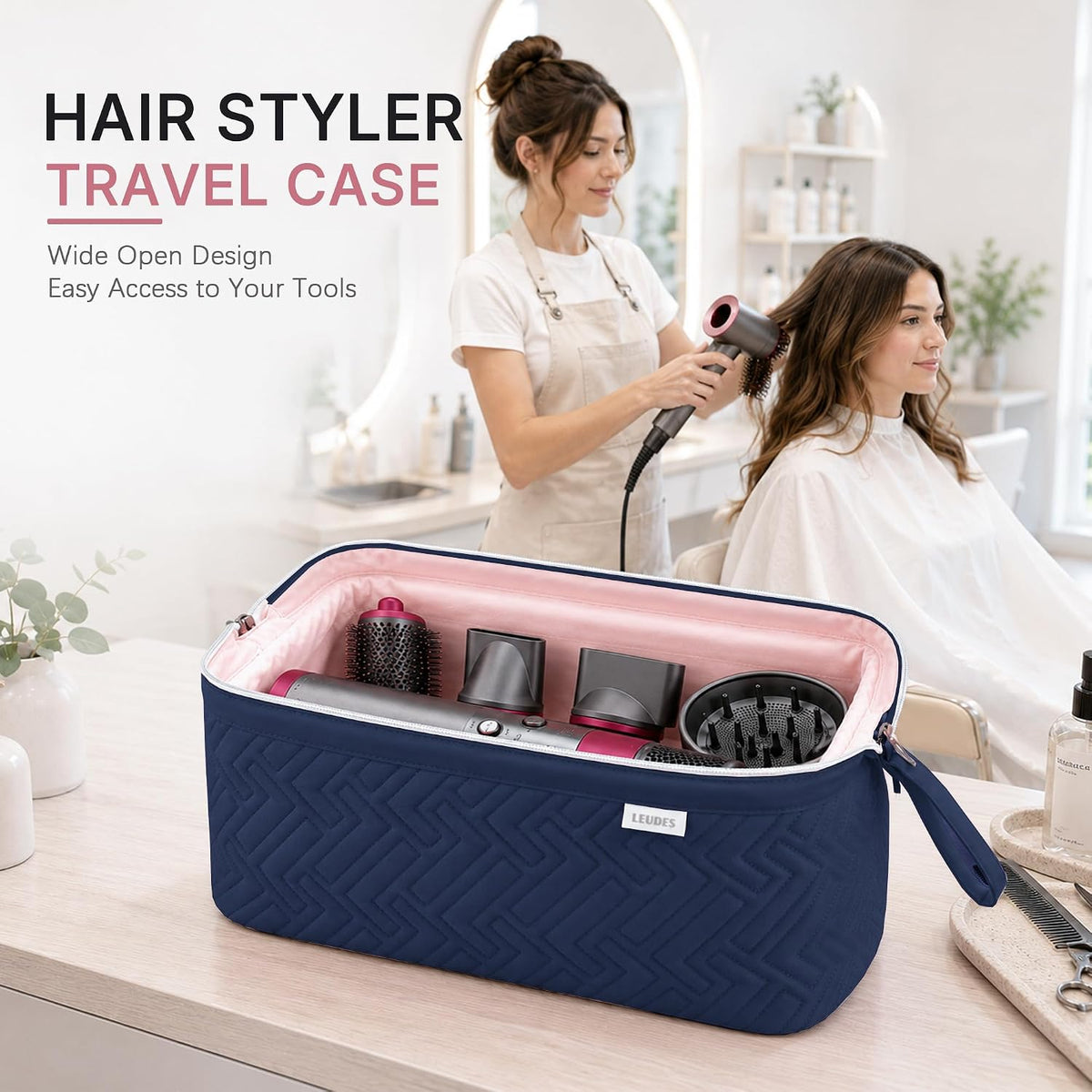 Leudes Hair Dryer Tools Travel Bag for Shark Flex Style Case Air Wrap