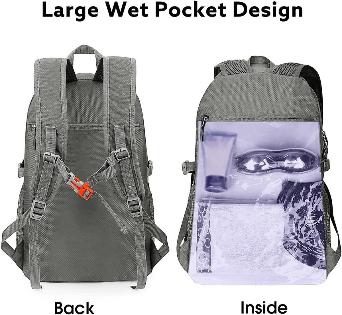 G4Free 40L Lightweight Packable Hiking Backpack, Waterproof Travel Daypack