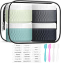 Travel Containers for Toiletries, 2oz Silicone Cream Jars BPA Free