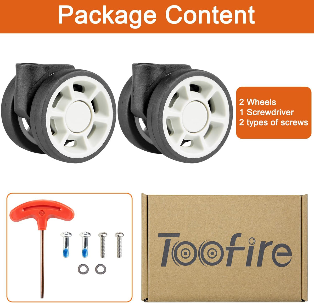 Wheels for Rimowa Trunk, 2 Pack Replacement Kit for Luggage(50mm-Grey-Sector)