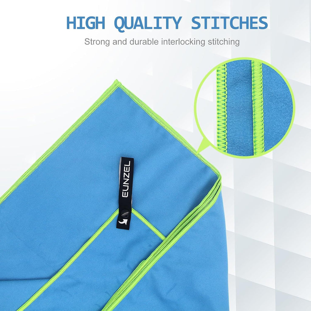 Eunzel Quick Dry Camping Towel Light Grey &Blue (Bundle)