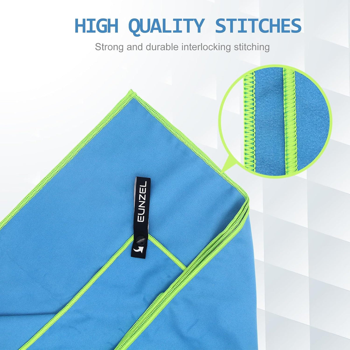 Eunzel Quick Dry Camping Towel Light Grey &Blue (Bundle)