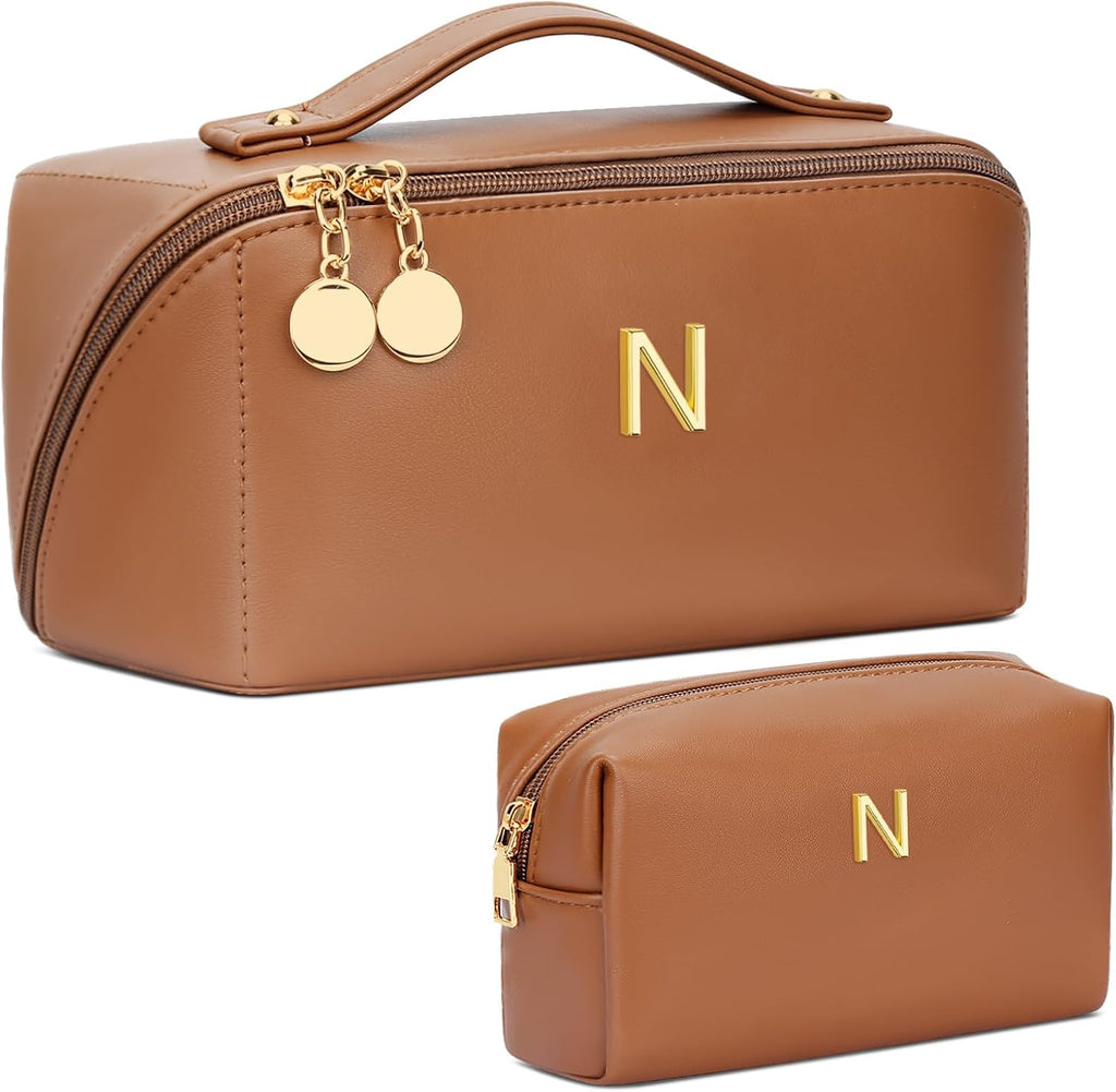 Initial Makeup Bag Personalized Gift for Women Teen Girls